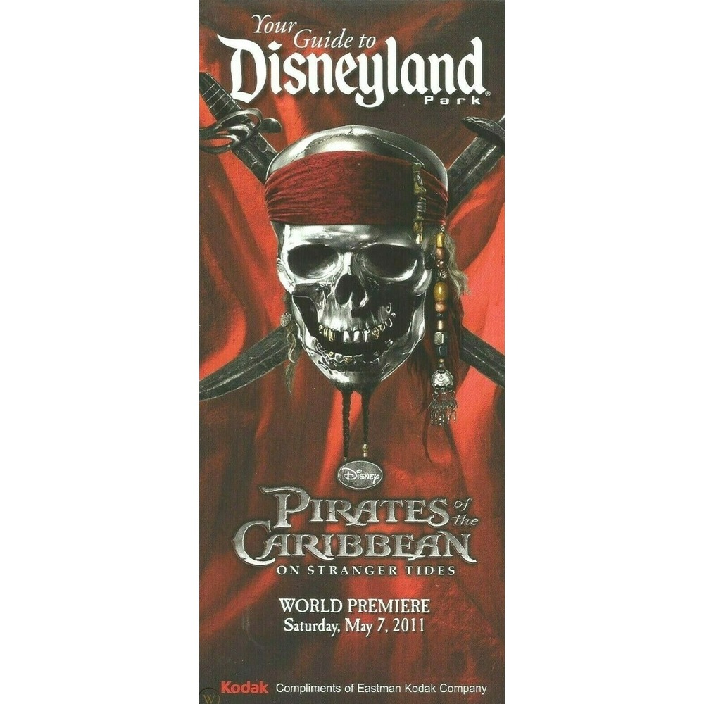 Disneyland Pirates of the Caribbean On Stranger Tides Premiere Guide Map 2011